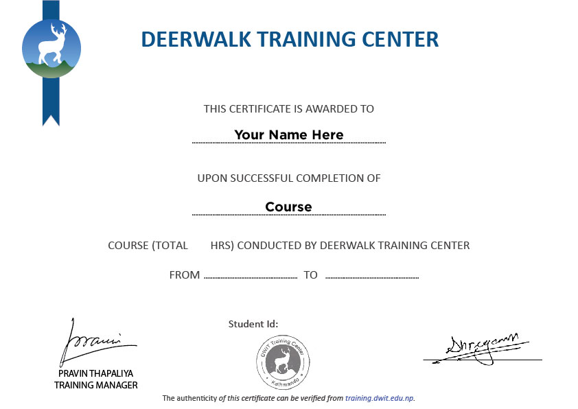 Deerwalk-Training-Center-certificate